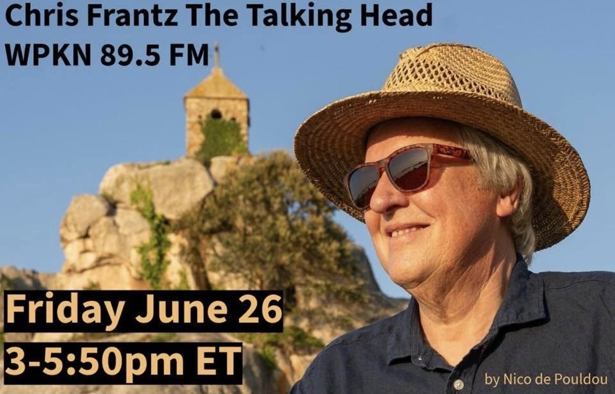 southportglobe's tweet photo. Chris Frantz The Talking Head Radio Show | Friday June 26, 2026 at 3pm-5:50pm EST on @WPKNradio 89.5FM and STREAMS LIVE on all devices worldwide at https://t.co/Ksn9GyOJIX #TalkingHeads #TomTomClub #wpkn #WLIR Image: #ChrisFrantz https://t.co/TekLhYJuX8