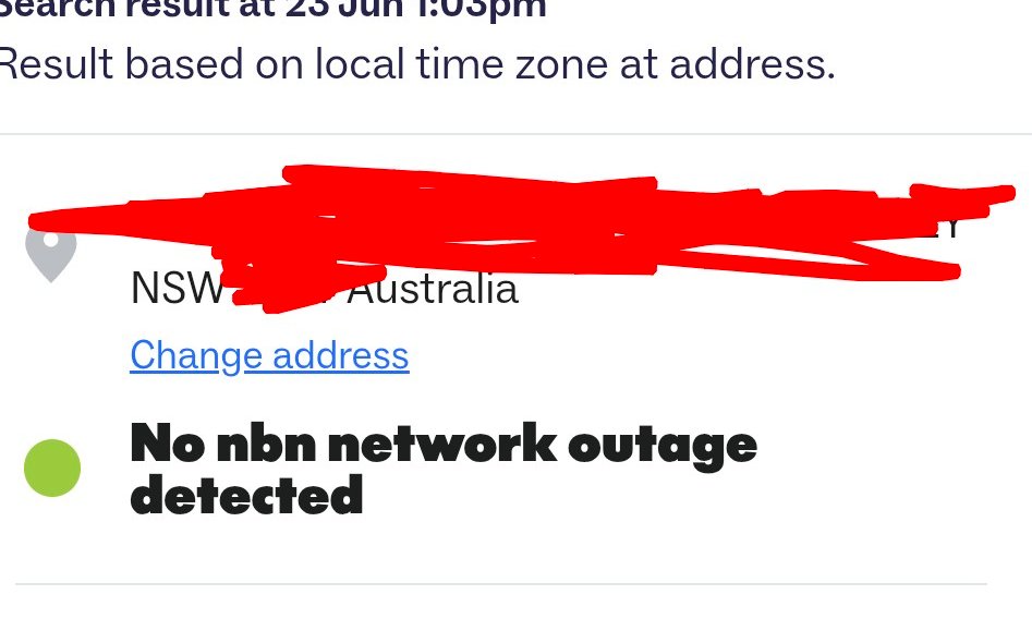 Tweakforce_LG's tweet photo. Resurrecting my ancient account.
@NBN_Australia why is it you haven't reported outage on your website yet I can see your techs pulling cables from the ground. No internet for 3+ hours, no warning. Now they're packing up but its still down. Will I spend the night offline? https://t.co/8DpNqtO4as