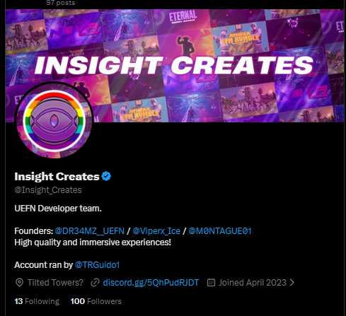 Insight_Creates's tweet photo. 100 followers...100 FOLLOWERS!

I cannot believe that we actually reach that… ty yall for the massive support you gave to us, to all your likes, reposts, replies, votes into polls and more! ❤️ 
And you know what comes after 100 followers? not 125, not 150, not 175.... 200 FOLLOWERS!
200 followers goal starts now!

#Fortnite