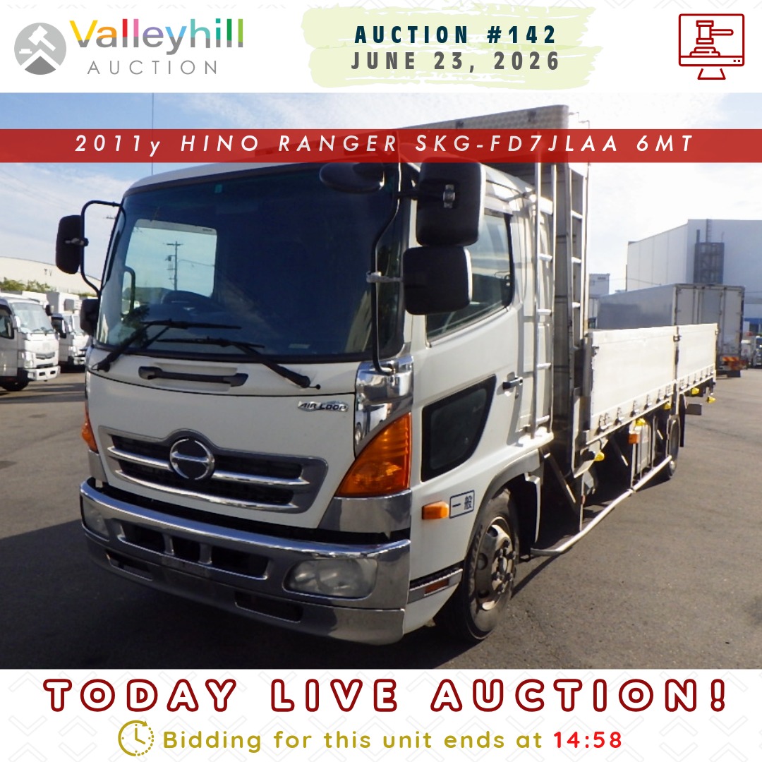 ValleyhillJapan's tweet photo. ⚡TODAY LIVE AUCTION❗
https://t.co/UCMZeL3RTk
⏰ Bidding for this unit ends at 14:58 ⌛
🚚 HINO RANGER 
🔹 SKG-FD7JLAA
🔸 2011y
📍 Location: Kobe, Japan
💴 Starting Bid Price: (Login to view)

ℹ️ Kindly be advised that the links to the vehicles provided may have a limited validity period. If they expire, you can stay updated by visiting the main page of our website.

✅Join WhatsApp Channel👇
https://t.co/hrP82j2KSH

#ValleyhillAuction #Auction142 #LiveAuction #OnlineAuction #June23Auction #TruckAuction #VehicleAuction #UsedTruckAuction #JapaneseAuction #JapanExport #6MT #6SpeedManual #CommercialVehicles #UsedTrucks #JapaneseTrucks #TruckExport #Hino #HinoRanger #FD7JLAA #SpecialDeals #AuctionHighlights #ImportFromJapan #JapaneseExporter #TruckDealer #中古トラック #商用車 #オークション #日本中古車 #Valleyhill