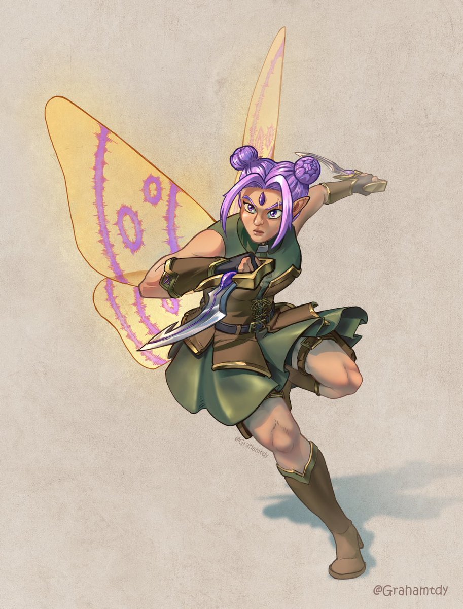 grahamtdy_'s tweet photo. Commissioned work for a client’s fae rogue
Ynnaguinidia
#dnd #dndchar https://t.co/PrHWs7QxKs