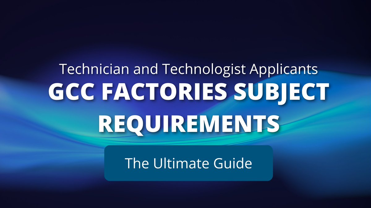 palucraft's tweet photo. Get the most comprehensive guide on the GCC Factories subject requirements for mechanical and electrical engineering technicians and technologists.

Here is the detailed breakdown:  https://t.co/nbjlZSJph6 

#GCCFactories #Requirements https://t.co/B8sB5WNesN