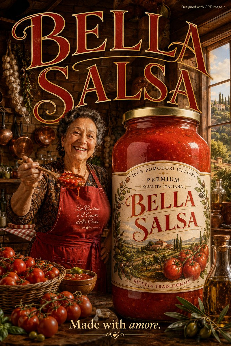 Rustic Italian Food Advertisement