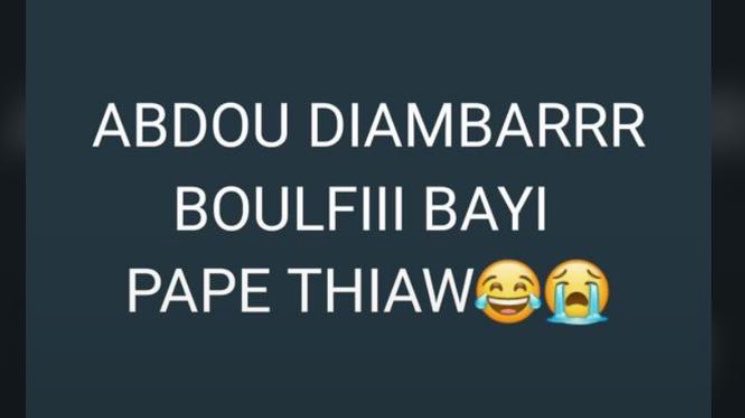 CamaraDecolaye's tweet photo. Abdou jambaar nar am liguay ci tam kharite bi 😂😂😂😂 https://t.co/UXUEjgyZEY