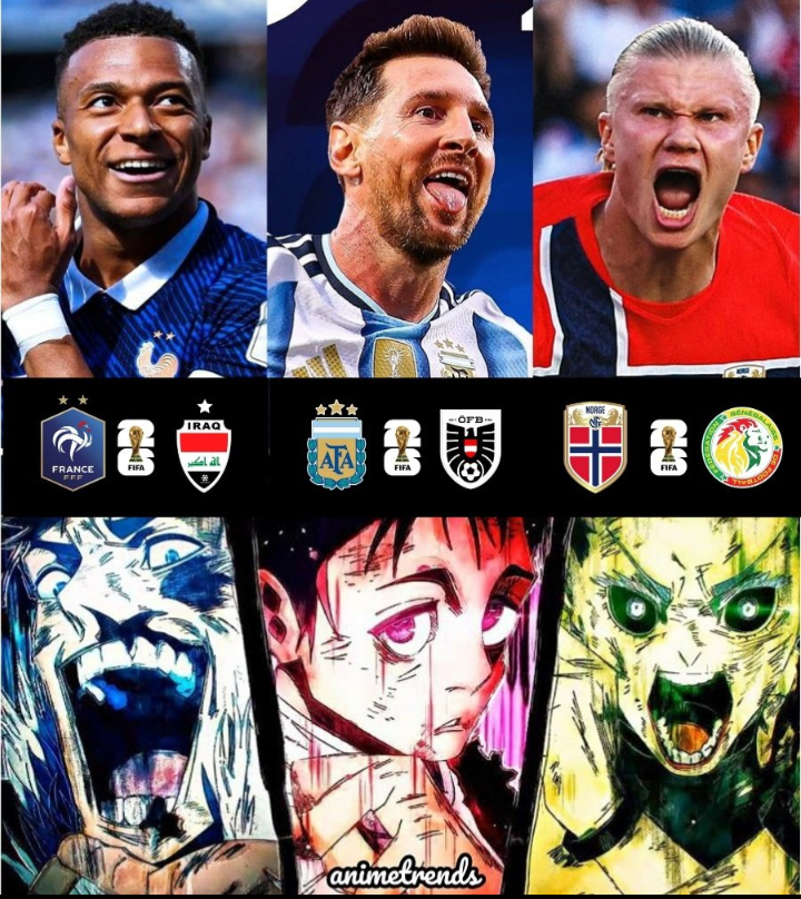 Baron_Emerald's tweet photo. Mbappe , messi and haaland in the WC https://t.co/dUONBsRW56