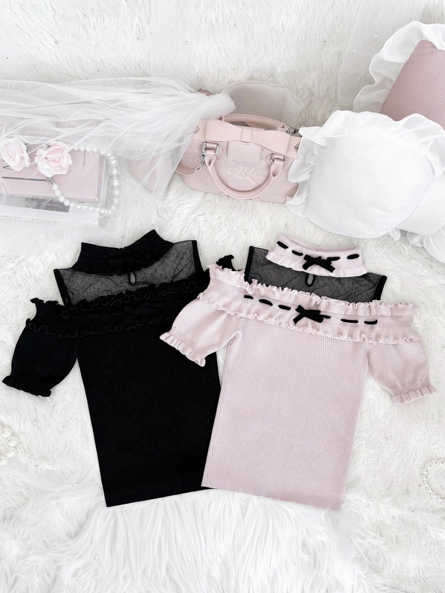 ┈ ♡︎ 𝑵𝒐𝒘 𝑨𝒗𝒂𝒊𝒍𝒂𝒃𝒍𝒆 ♡︎ ┈ Dot Tulle Ribbon Frill