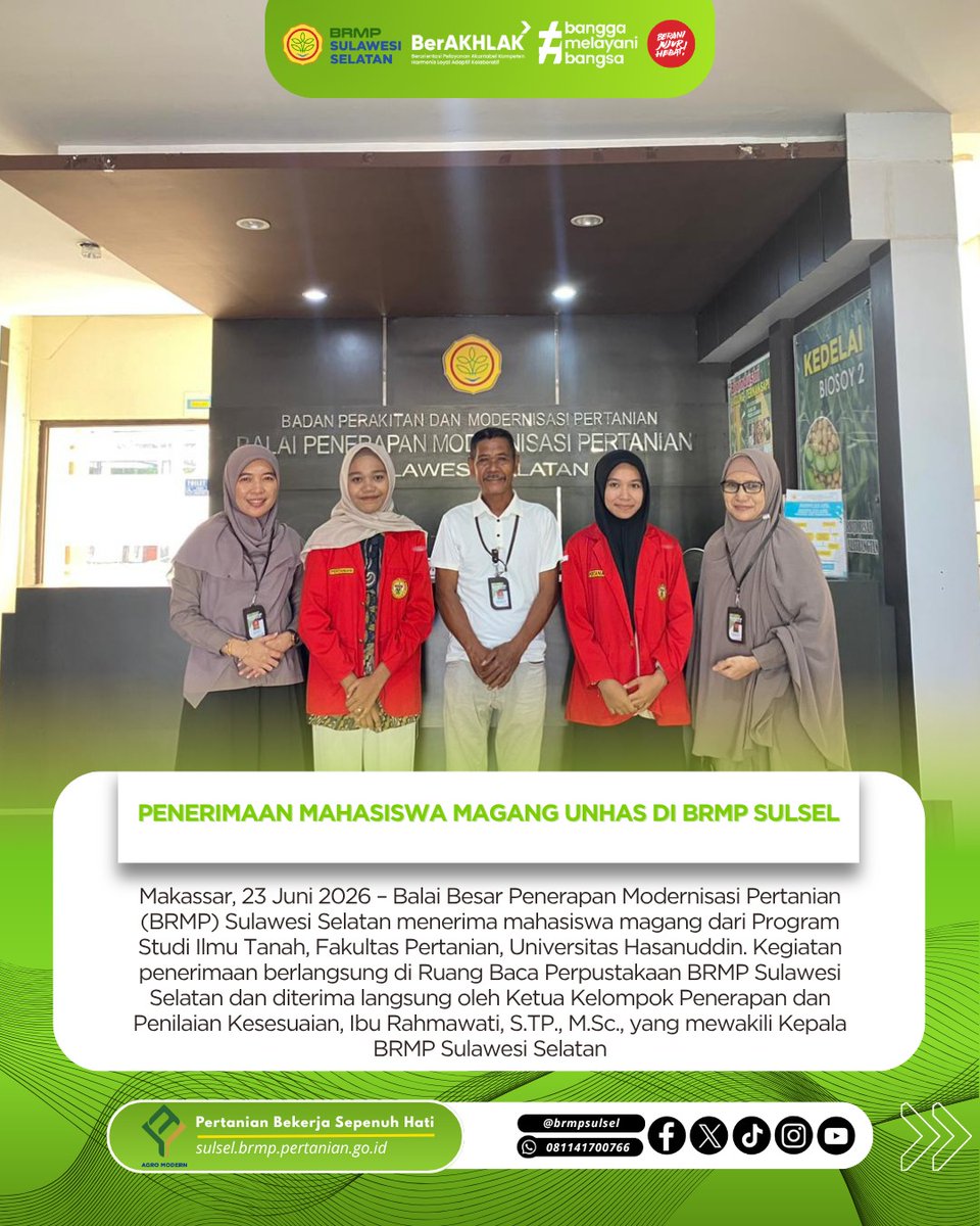brmpsulsel's tweet photo. Penerimaan Mahasiswa Magang Unhas di BRMP Sulsel
https://t.co/mHVCsQGGk8 https://t.co/gKSIrVC5ep