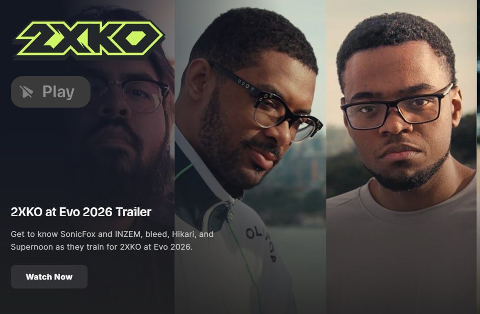 SonicFox's tweet photo. Oh shit I’m on the 2xko client front page!! https://t.co/v56uoY0hYT