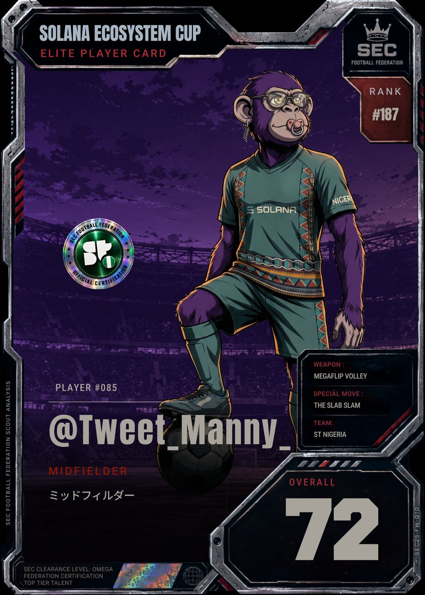 Tweet_Manny_'s tweet photo. Solana called, and I answered without hesitation.

It's time to show my skills. Latest midfielder in town😃😃

Be ready, I'm representing @SuperteamNG . Bringing all the black Energy with me.

#ball https://t.co/NhH0wLPpTv
