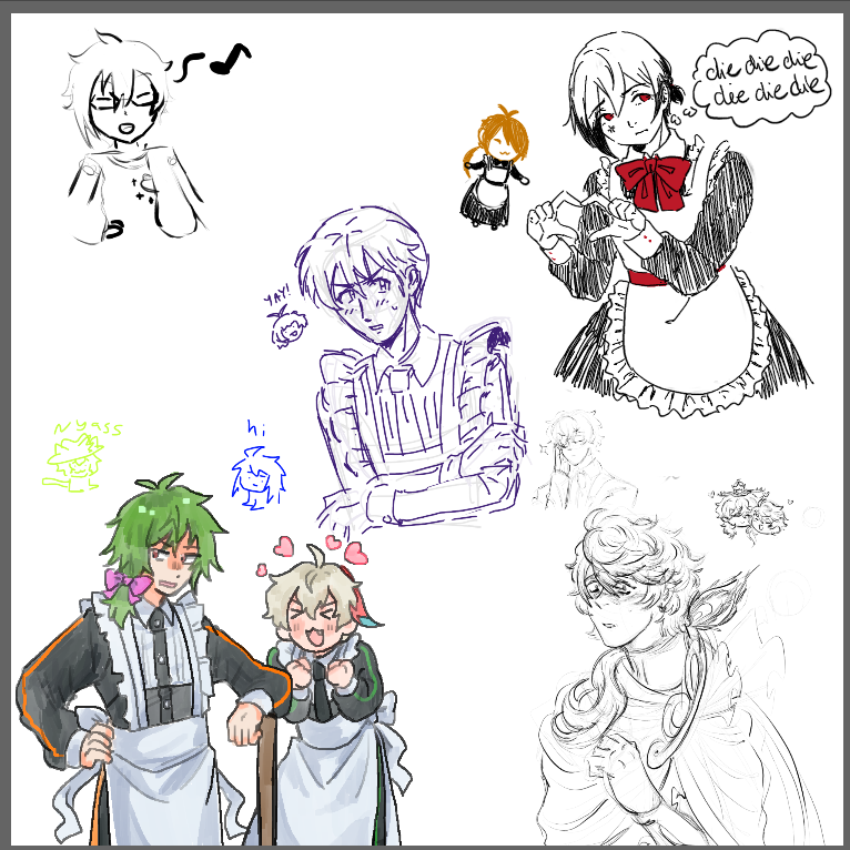 polarismelody's tweet photo. anyway who else sideing their maids and sideDnDing
(us) (with sneaks from kyou toto wooby and riley) https://t.co/hgc1pwplzh