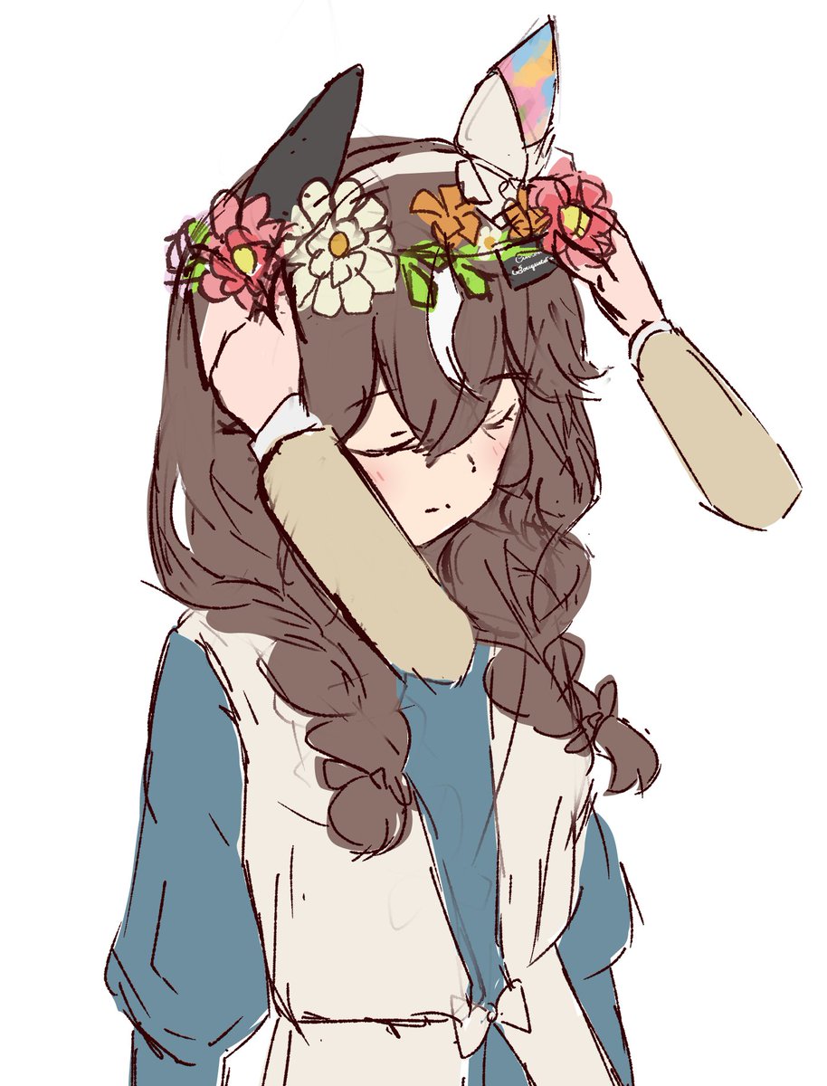 S1lver1ron's tweet photo. a flower crown suits you more than anyone https://t.co/azJpKXf24l