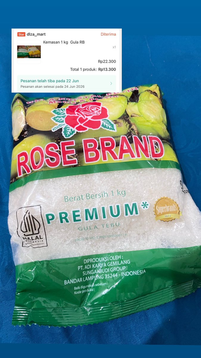 pinkcherries_'s tweet photo. sempat ragu sama tokonya, ternyata amanah. gula rose brand sampai dengan aman 🫶🏻

pake vc 50% up to 10k
https://t.co/TAisW8KImW https://t.co/Y4otaIyiY0