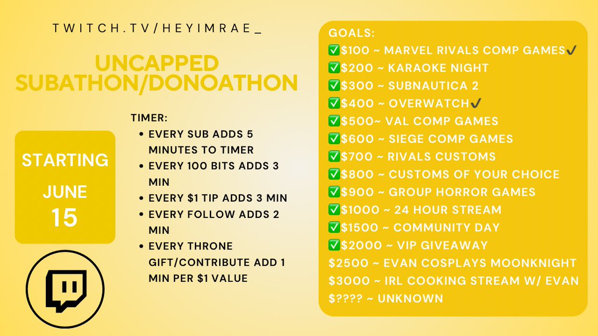 HeyImRae__'s tweet photo. day 7 - officially a full week of streaming🥳

you guys are all so amazing that it warms my heart. thank you for constantly sticking with the streams despite the random games we’ve been playing, hanging out, and vibing with me🥹💛 https://t.co/7myJfmYNgW