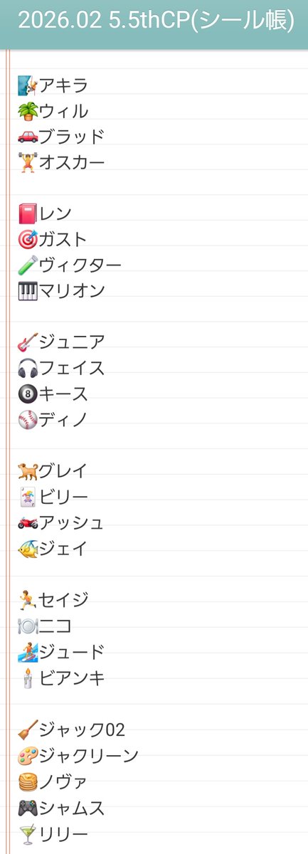 ngps_so_cute's tweet photo. ここ最近の公式個人絵文字がそろった　5.5thのときの趣味絵文字もかわいいな～ https://t.co/D6jkVJXxyC