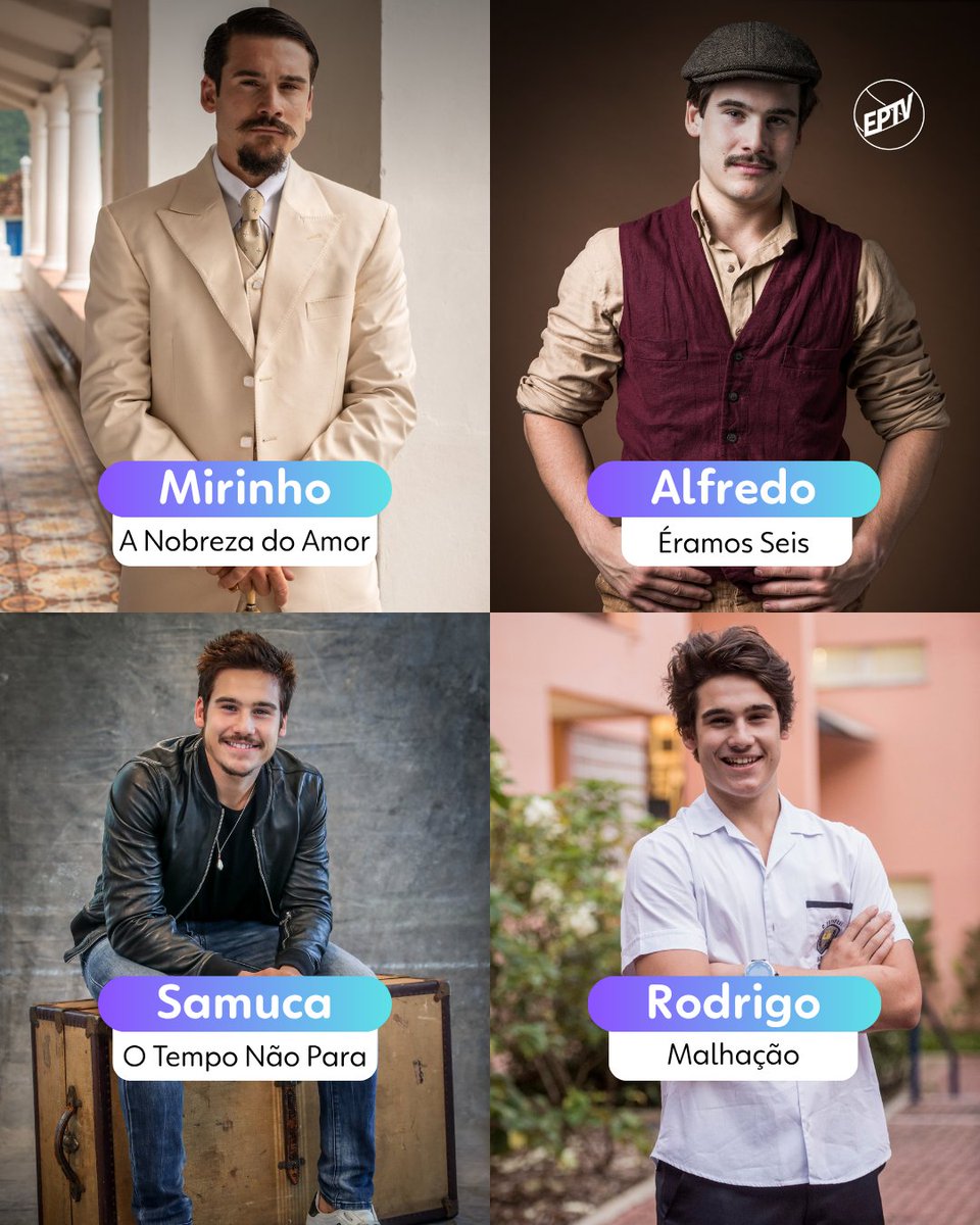 eptvoficial's tweet photo. O ator Nicolas Prattes está arrasando como Mirinho em #ANobrezaDoAmor. Para celebrar, a gente relembra alguns personagens da sua carreira. 👀🤩

E aí, faltou algum? Conta para a gente qual é o seu preferido! 🤭 #EPTV #NicolasPrattes #Novelas https://t.co/LEt5X5aftg