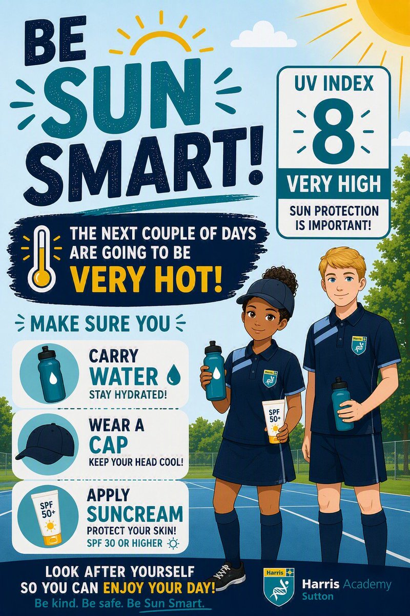 Stay safe in the heat 
As temperatures rise, please remember to keep hydrated, take regular breaks, and look after yourself and others. Small steps can make a big difference.
Let&rsquo;s stay cool and safe.  Image