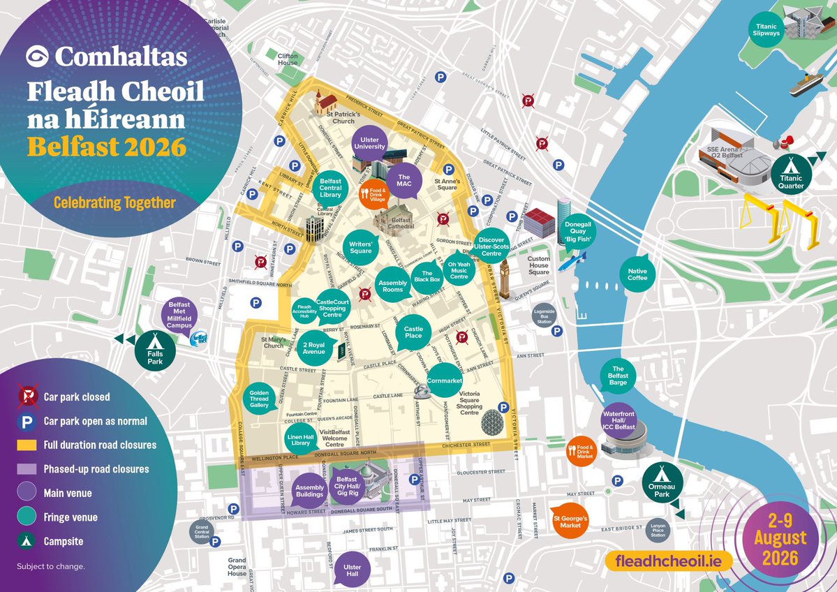BBCMarkSimpson's tweet photo. Car-free zone in Belfast during All Ireland Fleadh. 🚘 ❌ 🎶 ✅
https://t.co/ujWVLM482u https://t.co/iBq5MFUZbt