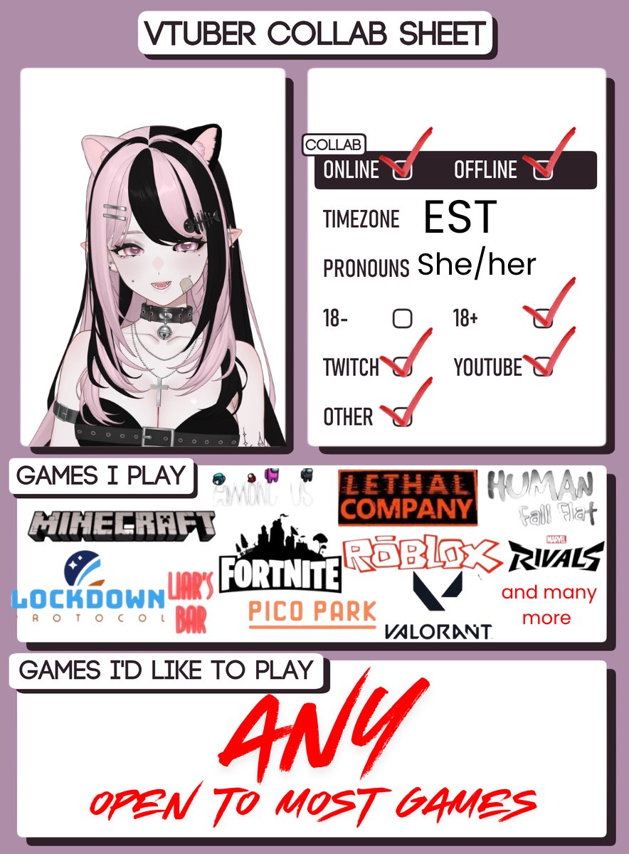 ElenaLouiseVT's tweet photo. Seeee I told you I’d do it :3 but hiiiiii I’m looking for more friends and vtubers to collab with I enjoy a decent amount of games and I’m willing to try new ones!!! Feel free to DM me or comment :))
#twitch #collab #Vtuber #LizMetaCustomizableVtuber #envtuber #streamer https://t.co/eU7C00gH21