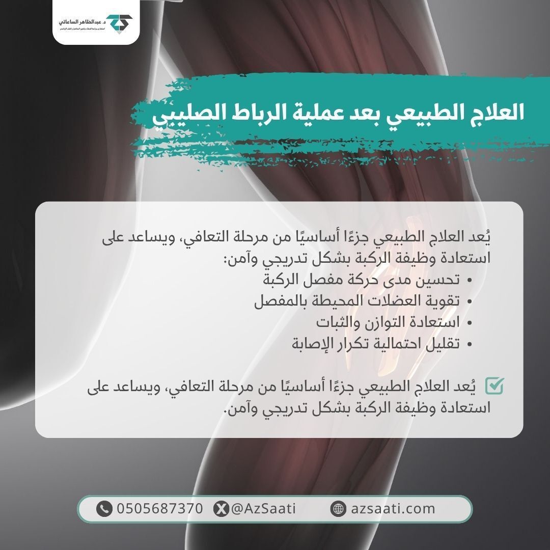 AzSaati's tweet photo. لا يقتصر التعافي بعد عملية الرباط الصليبي على الجراحة فقط، بل يعتمد بشكل كبير على برنامج العلاج الطبيعي والمتابعة المستمرة.
#العلاج_الطبيعي #الركبة #الرباط_الصليبي #صحة_المفاصل https://t.co/e3iOQpFuIy