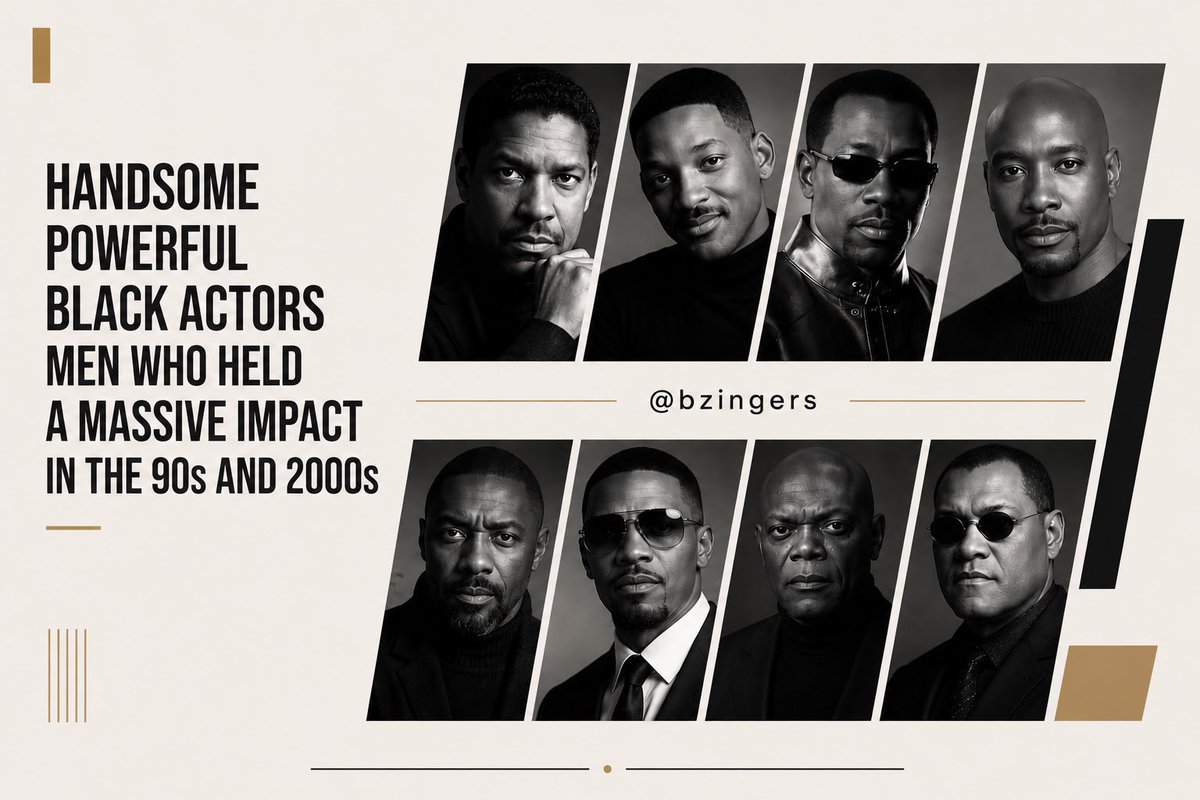 bzingers's tweet photo. Handsome powerful black actors who held a massive impact in the 90s and 2000s movie industry. ❤️ https://t.co/SOQwyHOKQR