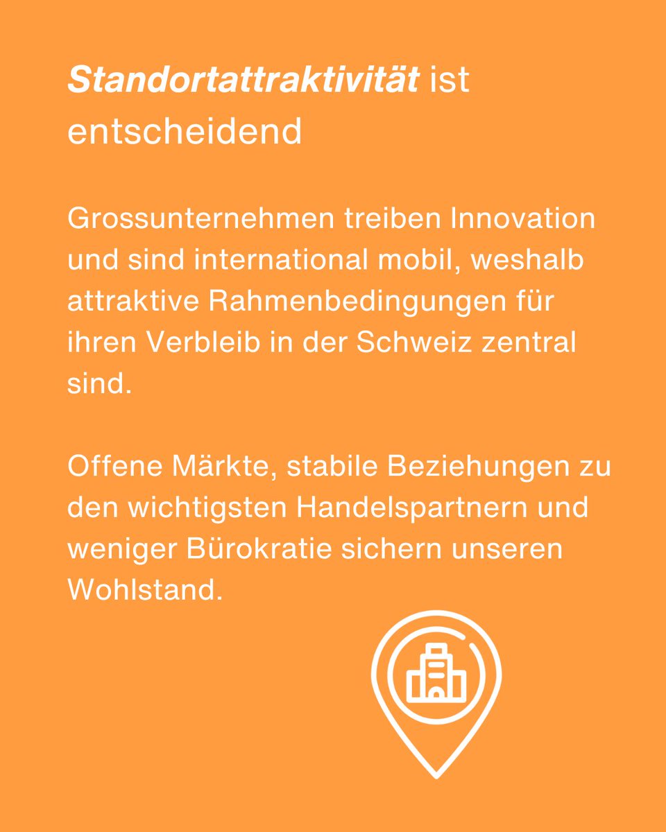 economiesuisse's tweet photo. Die unterschätzte Bedeutung der Grossunternehmen für den Wirtschaftsstandort 

Aktuelle Zahlen aus dem Wirtschaftsmonitoring der Volkswirtschaftsdirektion des Kantons Zürich zeigen: Weniger als 1 Prozent der Unternehmen im Kanton Zürich schaffen 39 Prozent der Arbeitsplätze und 42 Prozent der Wertschöpfung. 💰 

Grossunternehmen sind damit ein zentraler Pfeiler unseres Wirtschaftsstandorts. Über 80 Prozent ihrer Zulieferer sind KMU. Innovation entsteht genau in diesem Zusammenspiel.

Gleichzeitig sind diese Unternehmen international ausgerichtet und mobil. 🌍 Die Standortbedingungen entscheiden also direkt über ihren Verbleib.

Um unsere Standortvorteile zu sichern, braucht es offene Märkte, stabile Beziehungen zu den wichtigsten Handelspartnern sowie verlässliche Rahmenbedingungen. Der Abbau unnötiger administrativer Hürden ist für den weiteren Erfolg des Wirtschaftsstandorts zwingend. 🤝 

🔎 Mehr dazu im Beitrag von Rudolf Minsch und Nadine Wüthrich: https://t.co/FDtR1WIWFL