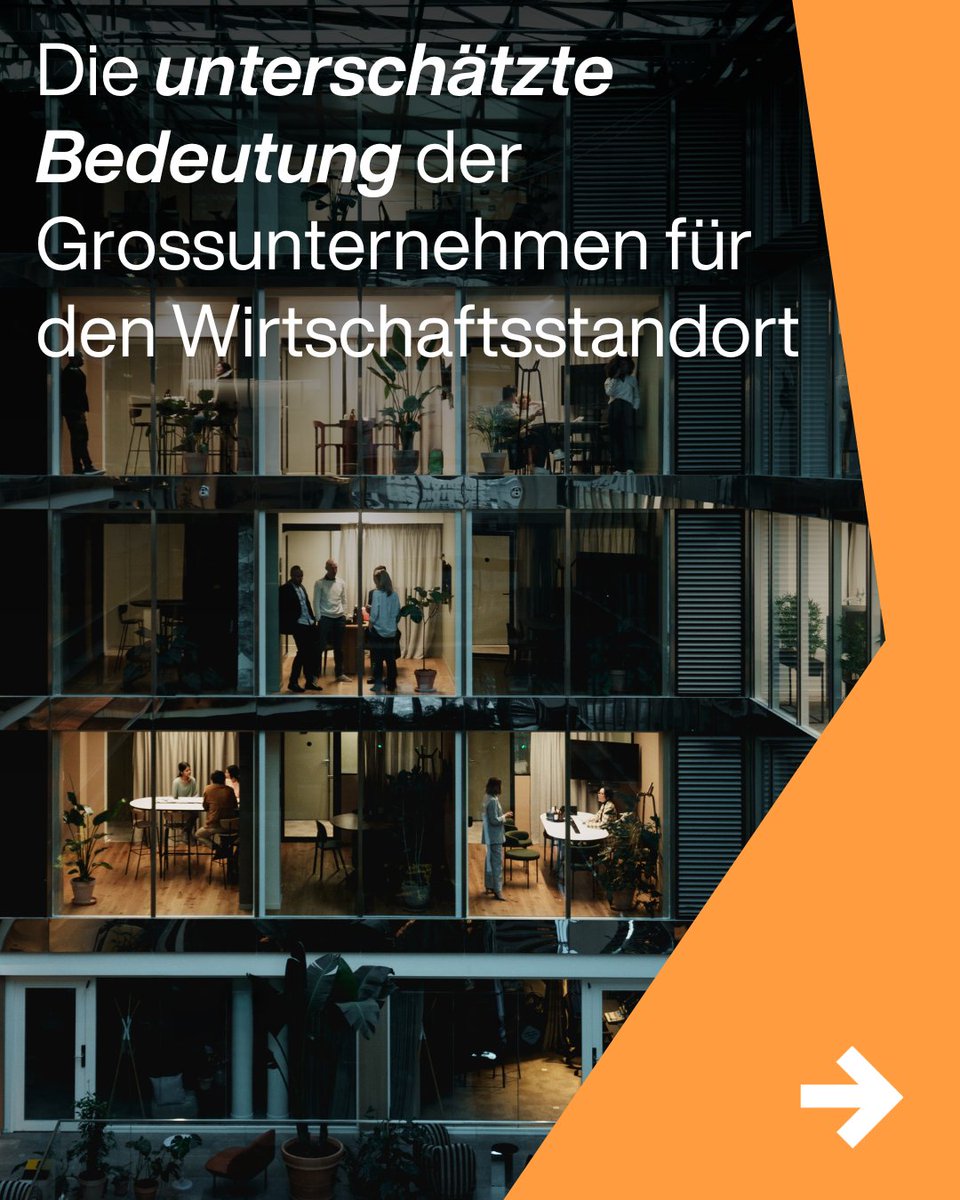 economiesuisse's tweet photo. Die unterschätzte Bedeutung der Grossunternehmen für den Wirtschaftsstandort 

Aktuelle Zahlen aus dem Wirtschaftsmonitoring der Volkswirtschaftsdirektion des Kantons Zürich zeigen: Weniger als 1 Prozent der Unternehmen im Kanton Zürich schaffen 39 Prozent der Arbeitsplätze und 42 Prozent der Wertschöpfung. 💰 

Grossunternehmen sind damit ein zentraler Pfeiler unseres Wirtschaftsstandorts. Über 80 Prozent ihrer Zulieferer sind KMU. Innovation entsteht genau in diesem Zusammenspiel.

Gleichzeitig sind diese Unternehmen international ausgerichtet und mobil. 🌍 Die Standortbedingungen entscheiden also direkt über ihren Verbleib.

Um unsere Standortvorteile zu sichern, braucht es offene Märkte, stabile Beziehungen zu den wichtigsten Handelspartnern sowie verlässliche Rahmenbedingungen. Der Abbau unnötiger administrativer Hürden ist für den weiteren Erfolg des Wirtschaftsstandorts zwingend. 🤝 

🔎 Mehr dazu im Beitrag von Rudolf Minsch und Nadine Wüthrich: https://t.co/FDtR1WIWFL