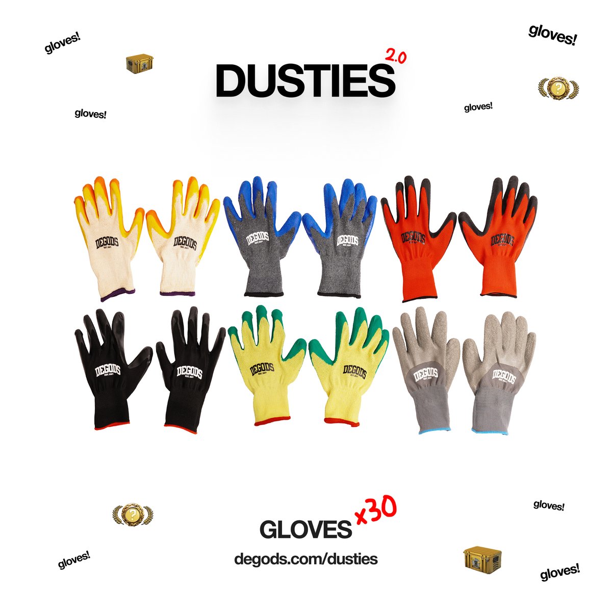 DeGodsNFT's tweet photo. gloves Gloves! GLOVES!! are LIVE on DUSTIES!! 🙏🧤

Join the raffle: https://t.co/oRiIkh4kMf https://t.co/ynHICQDnie