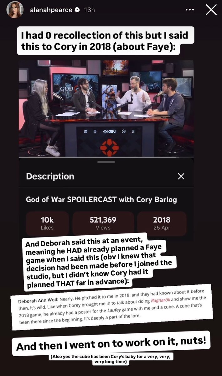 TelaQuebradaX's tweet photo. Alanah Pearce confirmando que de fato a subversão de God of War foi planejada antes do GOW 2018 e que o Millenial dentro do Cory sempre quis enfiar o cubo na franquia.

Que deprê https://t.co/MVrM9Rp8rb