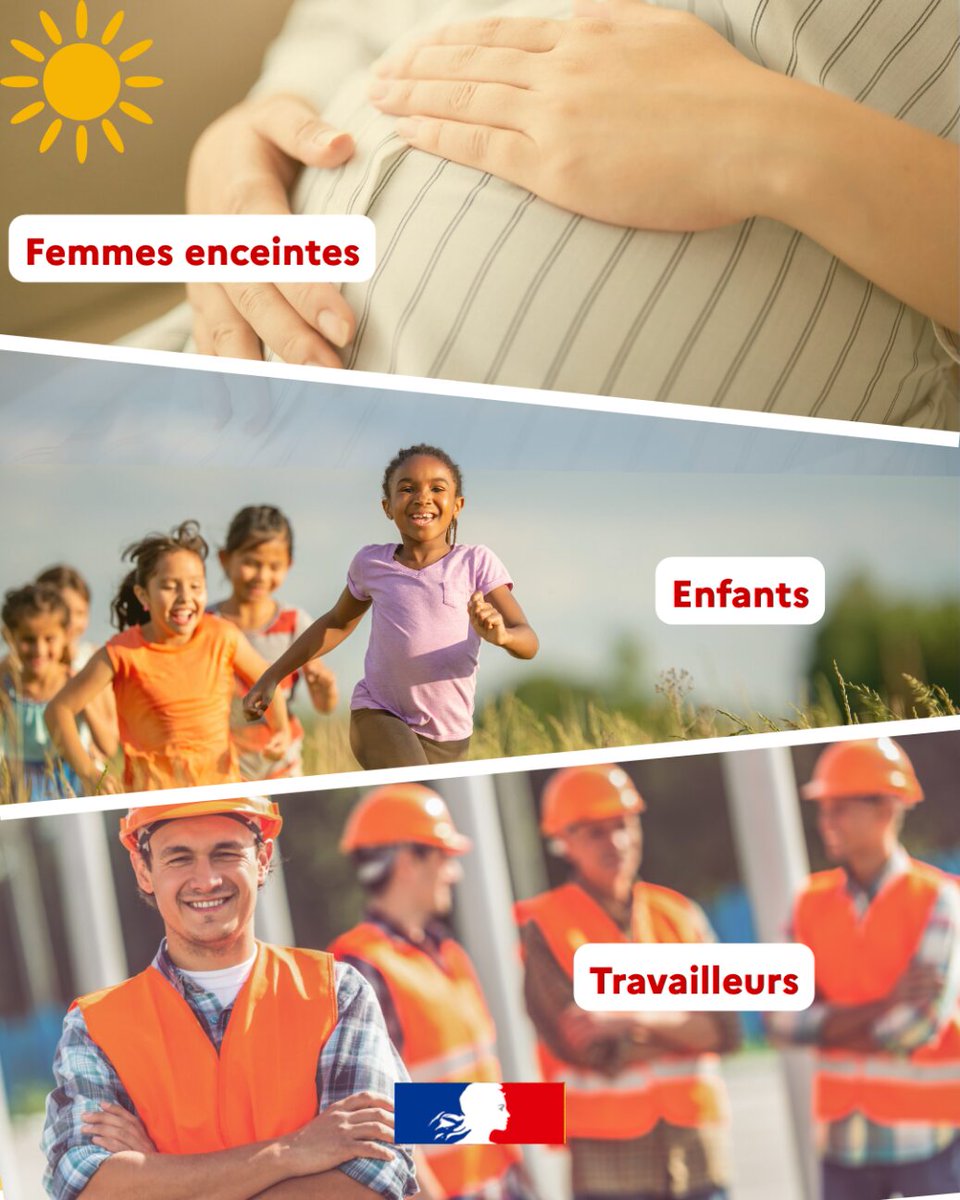 Sante_Gouv's tweet photo. #Canicule | La chaleur s'intensifie ! Prêtez attention aux personnes vulnérables de votre entourage ! ⚠
📞 En cas de malaise, fortes fièvres ou propos incohérents, appelez le 15.
🔎  Pour connaître les recommandations sanitaires : https://t.co/7VdDiLCnPP https://t.co/2G66qpMR6i