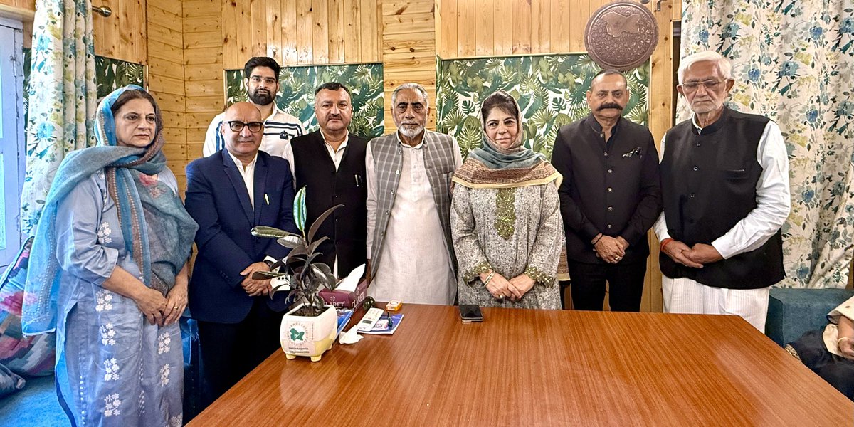 jkpdp's tweet photo. Renowned socio-political activist Dr. Rohit Gupta from Jammu joined the Jammu & Kashmir Peoples Democratic Party today in the presence of Party President Ms.@MehboobaMufti.

His joining reflects the growing faith in PDP’s vision of inclusive politics, democratic engagement, and a dignified future for the people of Jammu & Kashmir.