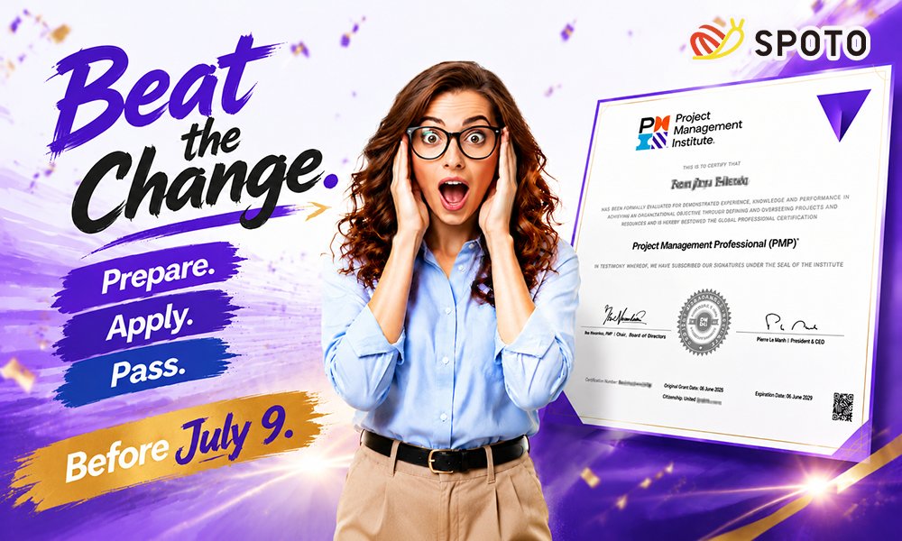 SPOTOTraining's tweet photo. ⚠️ #PMP changes July 9 — last chance for current pattern!

📘 Updated syllabus guide + real exam questions

🔥 Special offer: June 23 – July 8 ONLY

👉 Join study group
https://t.co/wTeAYpKnNa

📩 Admin contact
https://t.co/h0KMwBAwLs https://t.co/35xWjRMFJJ