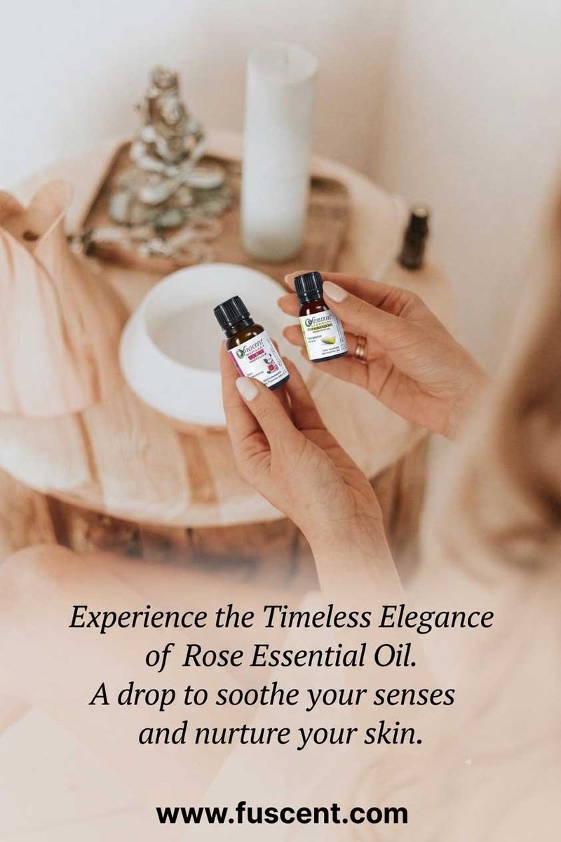 fuscentonline's tweet photo. Cultivate your daily ritual of calm. ✨ Just a few drops of our pure Rose Essential Oil in your diffuser transforms any room into a serene sanctuary, melting away stress and uplifting your soul. 🌹🍃

How are you practicing self-care today?

✨ 100% Pure &amp; Natural 🛒 https://t.co/xOBklHXXFK