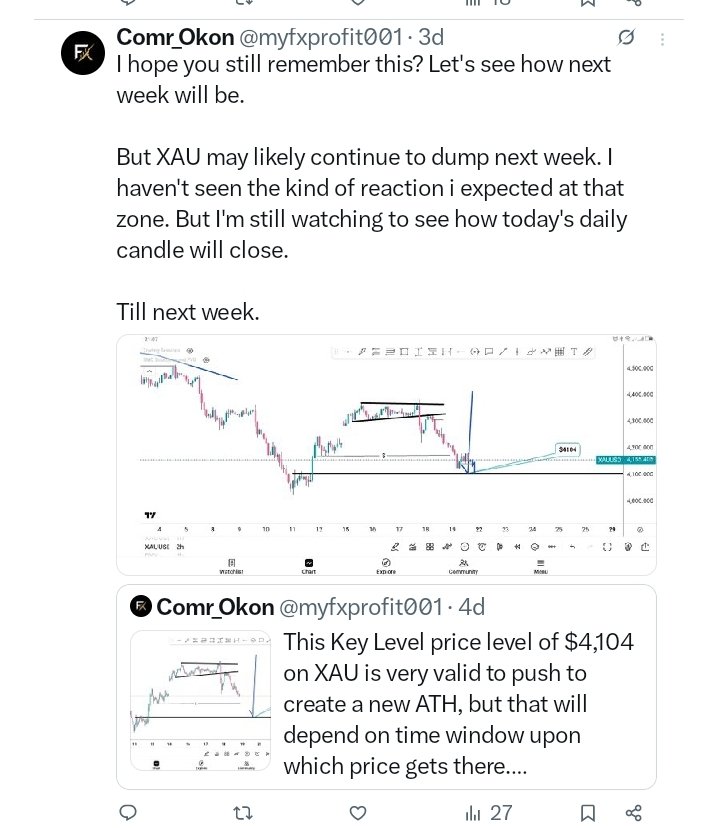 myfxprofit001's tweet photo. You lost money on this XAU dump probably because u think account with blue 🔵 tick is of advantage. So you ignore knowledge from people without that tick. I knew XAU will take out that level. I got this Asian dump using my strategy inline with Time and Price. #MyEdge https://t.co/MaOvNKqmeJ
