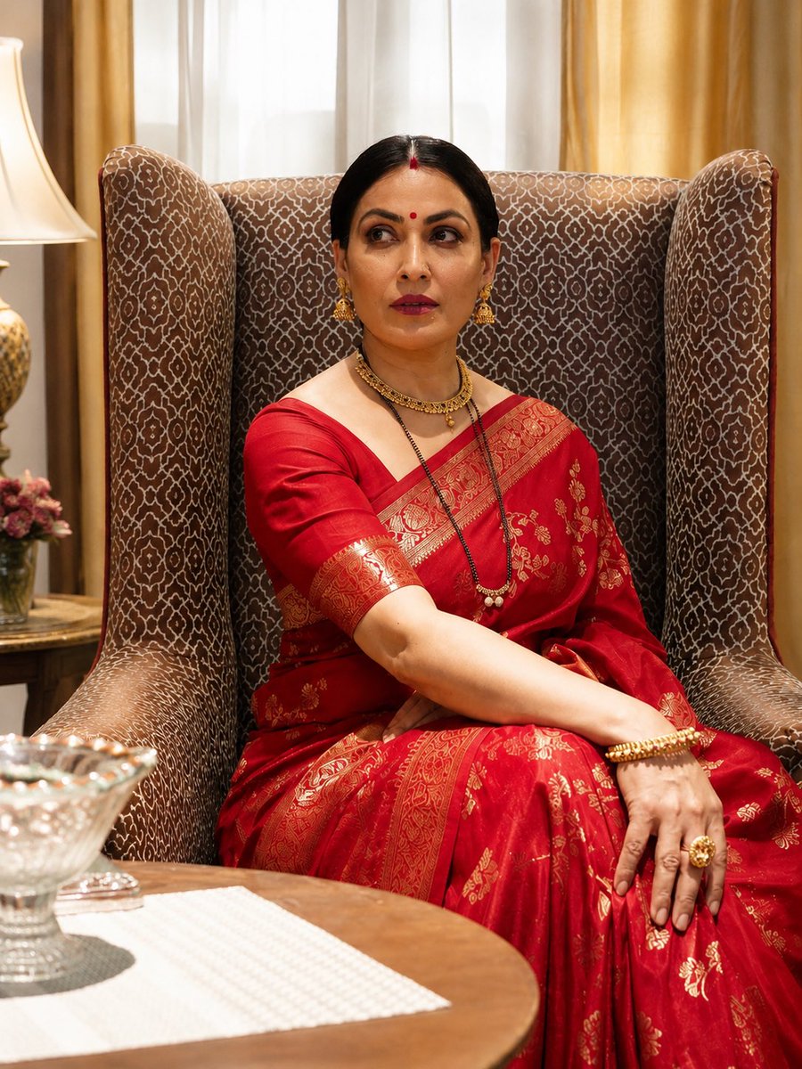 Nainadesire's tweet photo. Red saree, bold spirit, unforgettable presence. 🔥" https://t.co/xMml8s9db0