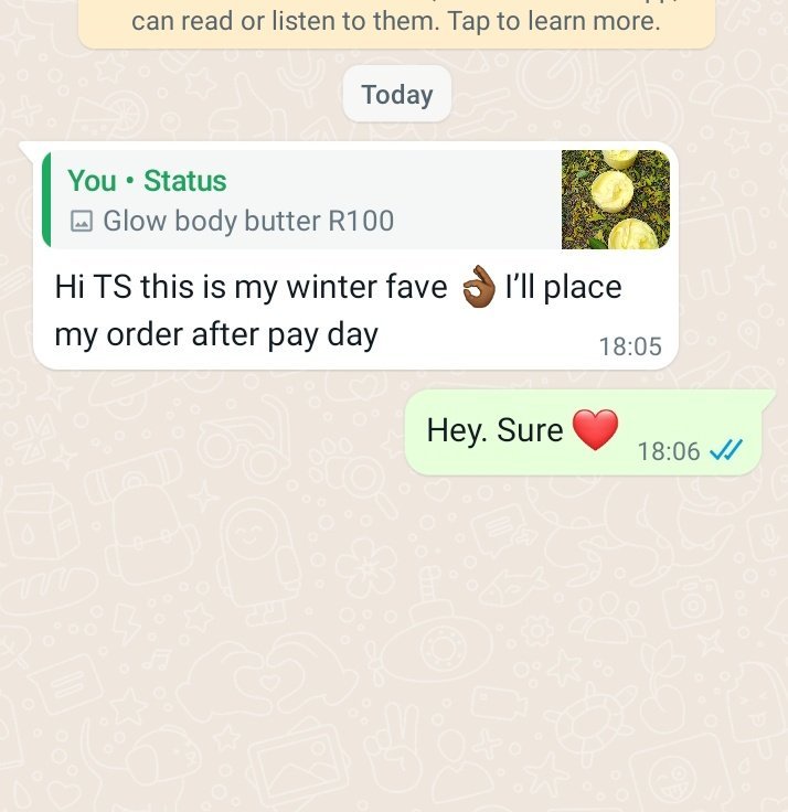 ThingoSkin's tweet photo. Our winter Glow butter R100. If your have stubborn body marks our glow body butter works to reduce body marks, evens the skin and gives it a natural glow and brightness.

DM us to place an order WhatsApp 0655529532  #MadlangaCommission #BrownMogotsi #TaxRevoltSA #GirlTalkZA https://t.co/jDXRBlxZvL