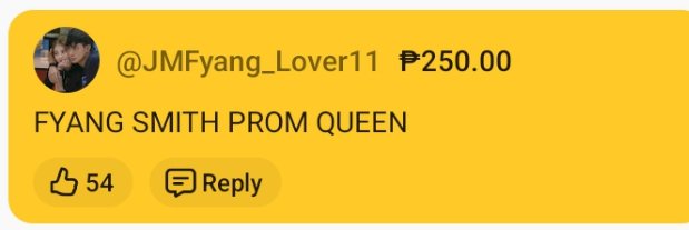 JMFyangLover11's tweet photo. Hindi Counted yung isa sayang! Best Promposal sana yun. Super chat pala buti na informed ako ng mga besties sa comsec!! https://t.co/Fcj5oaj5ws