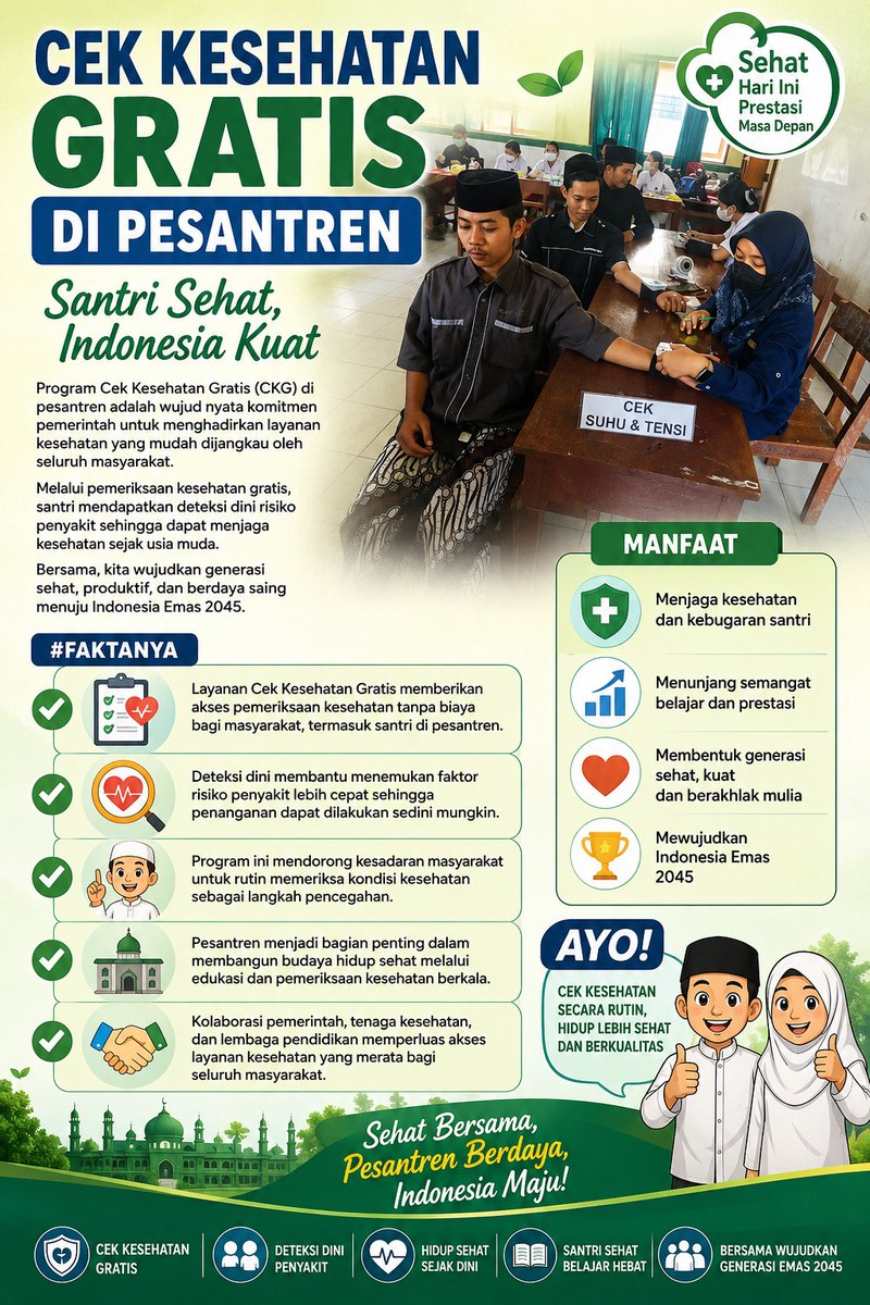 ragheeell's tweet photo. CKG buat  Pelajar atau Santri jadi investasi generasi muda yang sehat 
 #CKGPelajardanSantri https://t.co/iP1gXSDCAE