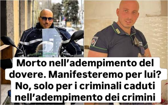 AzzurraBarbuto's tweet photo. Milano. Francesco Imprezzabile aveva 35 anni. È morto inseguendo un’auto che non si era fermata all’alt. Insomma, compiendo il suo dovere.
Quando durante un inseguimento muore un criminale, si aprono dibattiti, polemiche, manifestazioni, accuse contro le forze dell’ordine. Si parla di abusi, di violenza, di razzismo, di fascismo, di responsabilità degli agenti.
Quando invece a morire è un poliziotto, un carabiniere o un agente della Polizia Locale, cala il silenzio.
Eppure Francesco non stava commettendo un reato. Non stava scappando. Non stava mettendo in pericolo nessuno. Stava cercando di fermare chi aveva deciso di sottrarsi a un controllo.
Prima di giudicare chi indossa una divisa, dovremmo ricordarci che dietro quella divisa ci sono uomini e donne che ogni giorno si assumono rischi che la maggior parte di noi non sarebbe disposta ad assumersi.