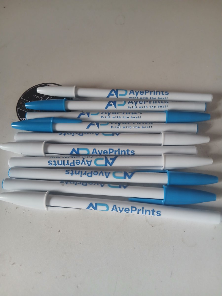 019_creations's tweet photo. Everyone uses a pen for scribbling on documents, signing cheques, journal entry, but these branded ones help build trust and familiarity with your customers.
They also help keep your brand at hand, recognizable every time.
Get a custom package for your brand today!! https://t.co/kzPvLVnIG7