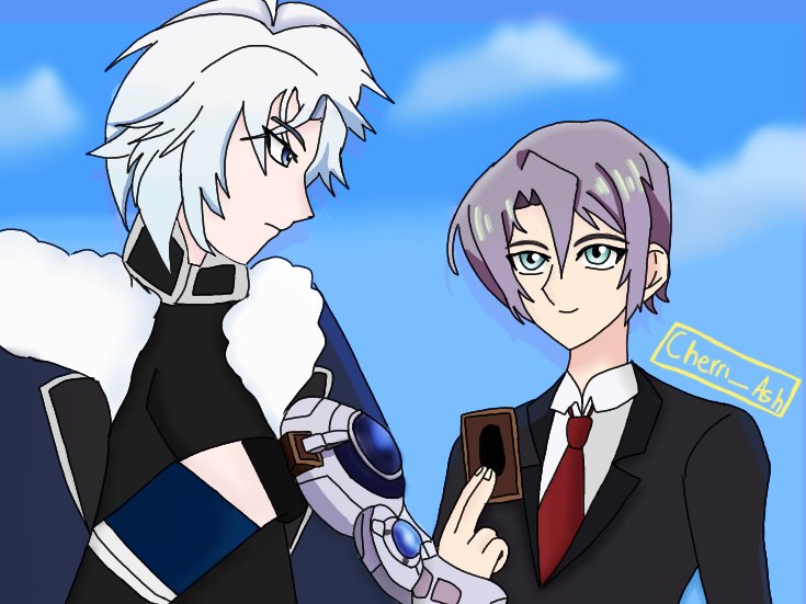 CherriAsh19783's tweet photo. JinRi but it's Yu Gi Oh! This art took longer than I thought that I almost gave up on it https://t.co/9qBJZjNkOS