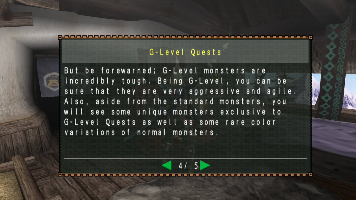 BannedDino's tweet photo. Hunting Life Magazine's explanation for G-rank/Master Rank.

Note: It is interesting that it is called "G-Level" rather than "G-rank" in Monster Hunter Freedom Unite. 

(1/2) https://t.co/uKTOqXUrqc