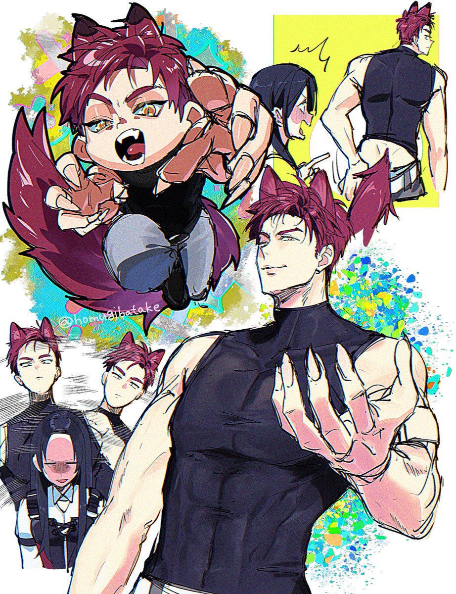 homugibatake's tweet photo. ロウガくん妄想落書き🐺 https://t.co/di1MS9bL7G