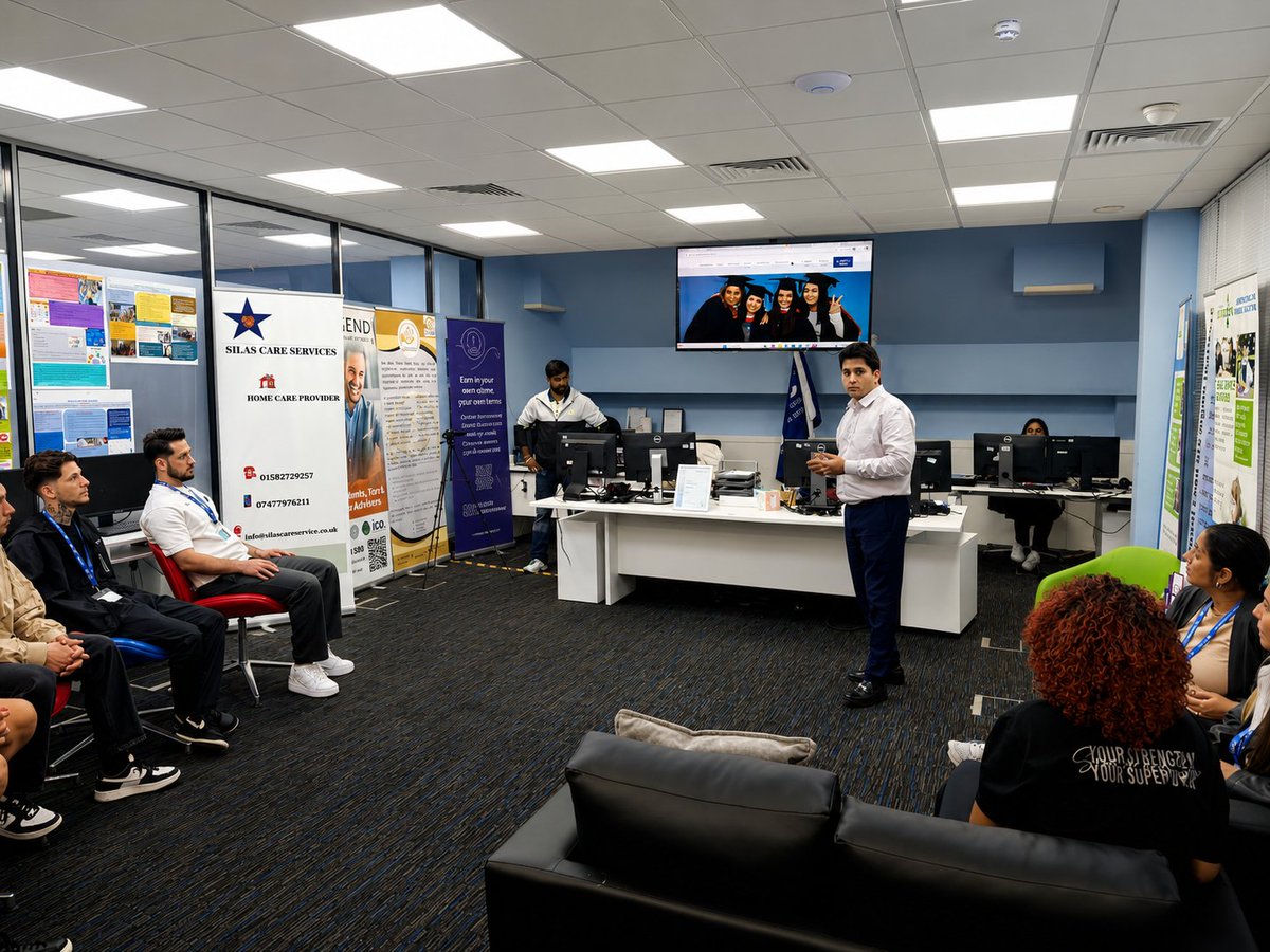 walthamcollege's tweet photo. 🚀 Starting your journey the right way!

Our NCFE students were introduced to the Student Entrepreneurship Society (SES) and Job Shop during their first term at WIC.

From career support and employability advice to entrepreneurship opportunities and skills development
#NCFE https://t.co/pGJYZvYbZL