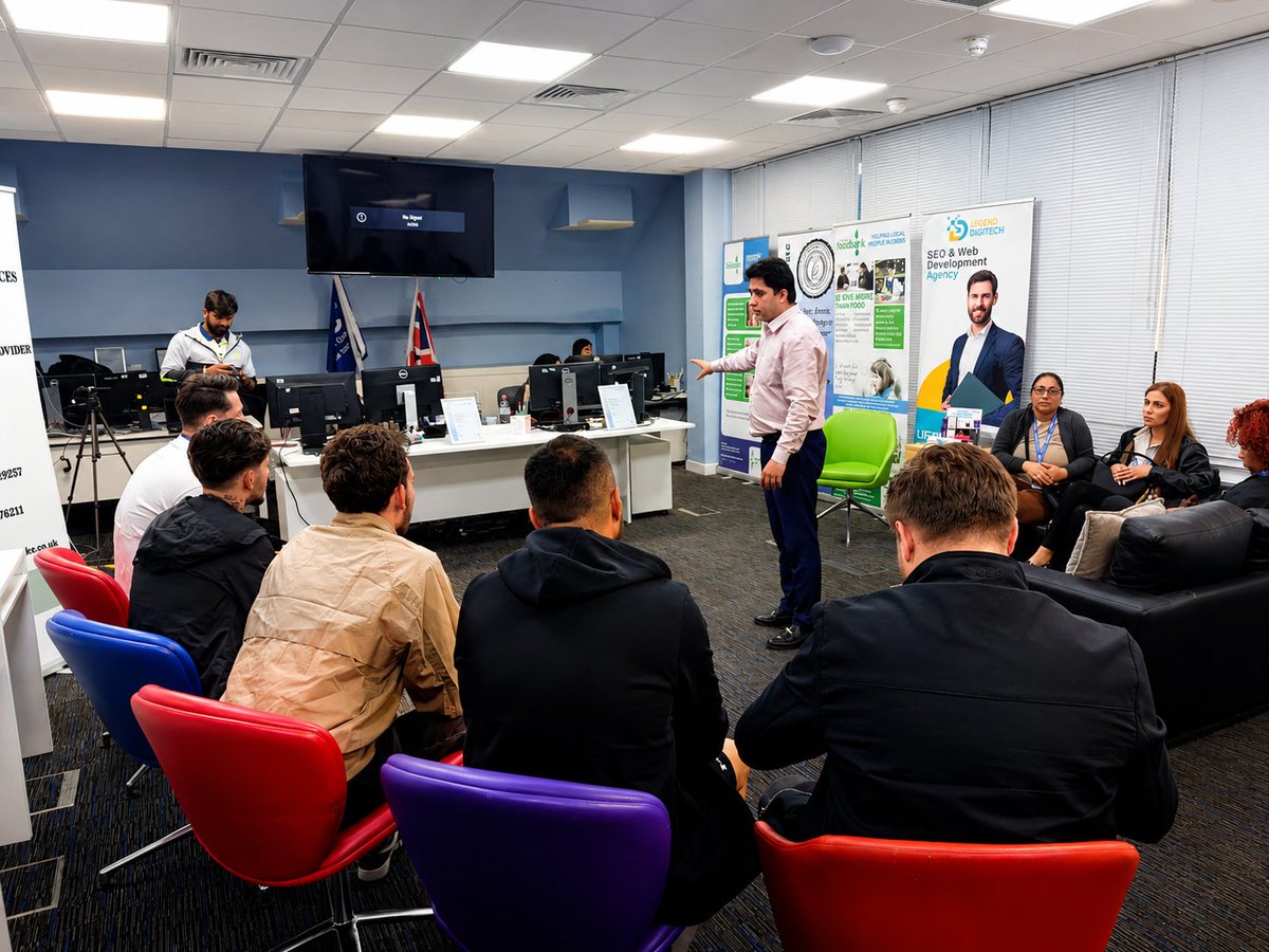 walthamcollege's tweet photo. 🚀 Starting your journey the right way!

Our NCFE students were introduced to the Student Entrepreneurship Society (SES) and Job Shop during their first term at WIC.

From career support and employability advice to entrepreneurship opportunities and skills development
#NCFE https://t.co/pGJYZvYbZL