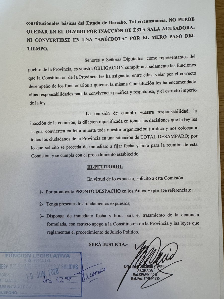 ines_byd's tweet photo. QUE EL MUNDIAL NO TAPE TODO:
El 5 de Mayo presenté Denuncia por mal desempeño y pedido de Juicio Político contra el Fiscal Gral. Vallejos.
A mes y medio de haber tomado estado parlamentario, la Sala Acusadora ni siquiera ha sido convocada.
El viernes presenté PRONTO DESPACHO⤵️ https://t.co/lWSj1wtFya