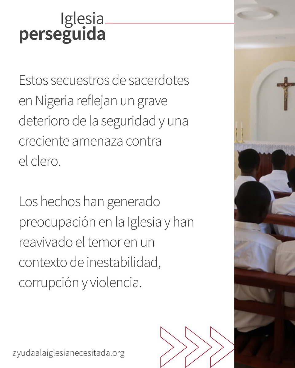 AyudaIglesNeces's tweet photo. La Iglesia en Nigeria sigue sufriendo una creciente violencia contra sacerdotes y comunidades cristianas. 🕯️✝️

Hoy recordamos al padre John Adeyi, secuestrado y posteriormente hallado sin vida el 22 de junio de 2016.

Nos unimos en oración por los sacerdotes secuestrados, por sus familias y por todos los cristianos que viven con miedo, violencia y persecución a causa de su fe. 🙏