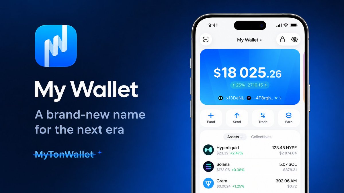 BitcoinNews's tweet photo. "The wallet has to stop being the hardest part of crypto."

MyTonWallet rebrands to My Wallet — expanding to 11 chains, 9M users, and launching gasless transfers + a built-in AI agent, without compromising on security. https://t.co/PK7fstuIFo