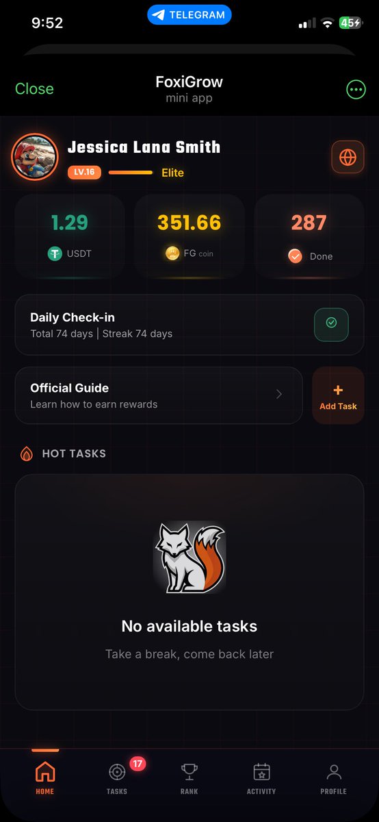 gamboprecious89's tweet photo. @FoxiGrow @foxigrow please work on my pending task before they expire https://t.co/7dPtK8r8pA