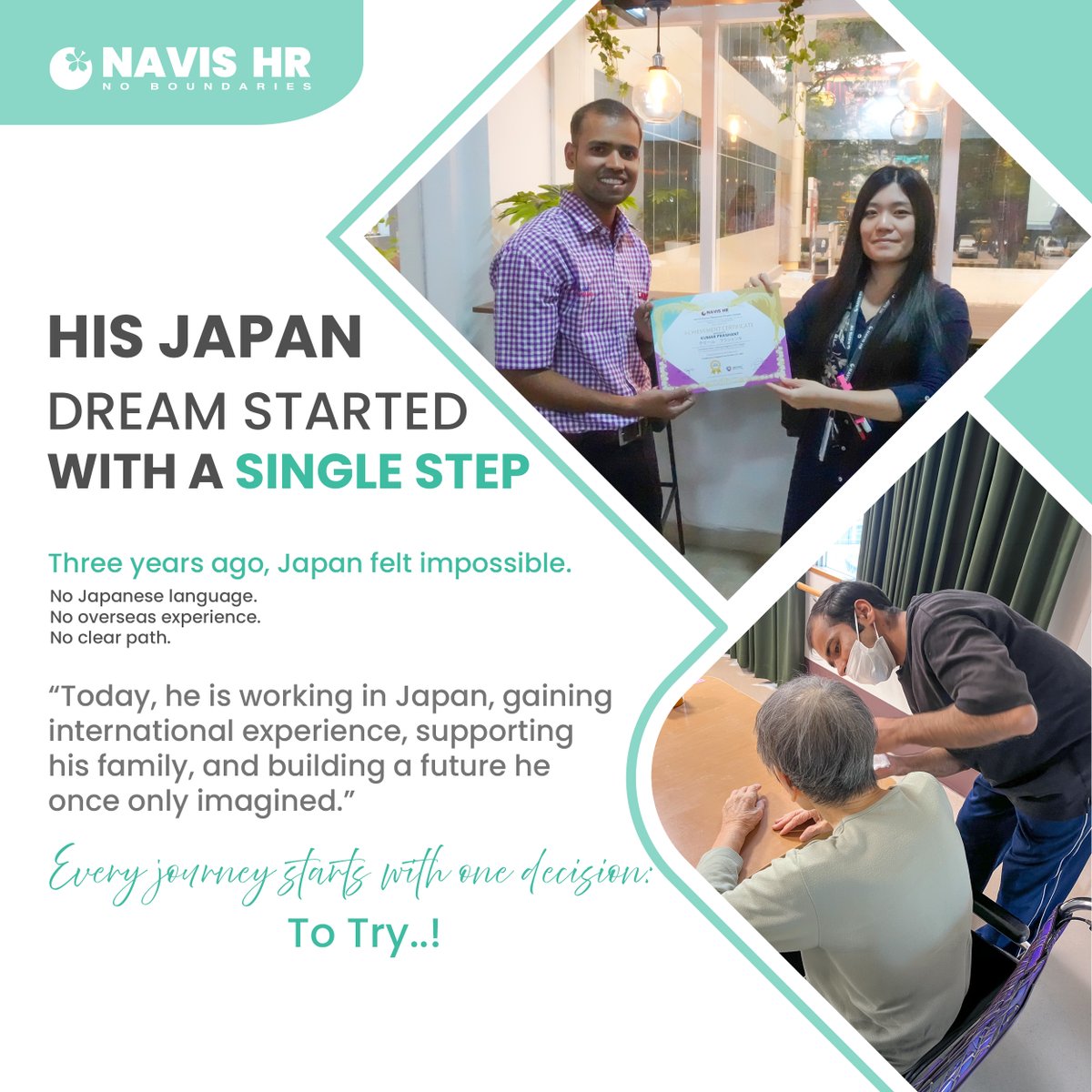 NAVISResources's tweet photo. Your first step towards Japan can start with one simple comment.

Would you consider working in Japan if given the opportunity? 🇯🇵

🔹 Yes
🔹 Need more details

Tell us in the comments 👇

#workinjapan #japanjobs #japancareer #careerabroad  #nurseaide #successstory #navishr https://t.co/UG09VLzy1q