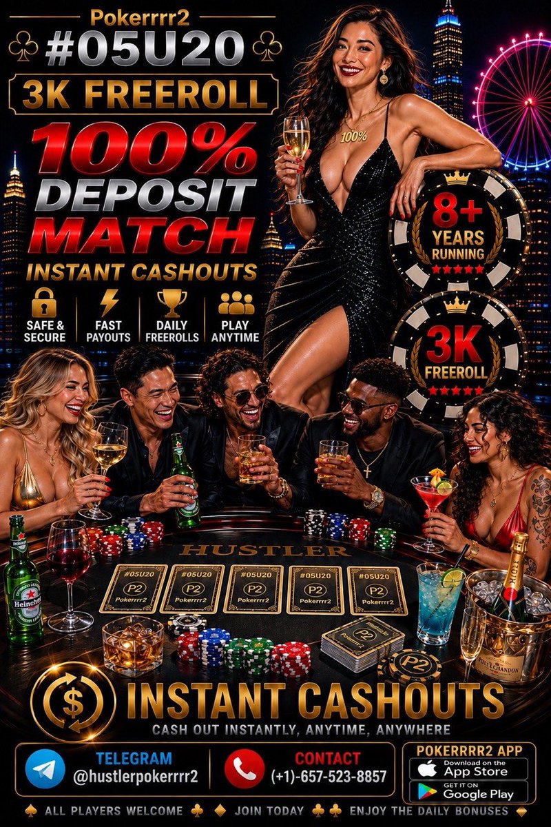 SpidaDonley's tweet photo. 🔥WELCOME TO HUSTLER CLUB🔥
NLH - DAILY ACTION CLUB
🍀NLH 🍀BONUS 🍀HANDS     
 JUNE promos 
"MENTION "IDA'S POST"

😈7/2 Bonus 
WIN with any 7/2 in hand to river (+5)

🍀Bonus 
ANY ace high hand get (+5) 

🗣️Talking bonus 
Use https://t.co/O51CXF1E2w on the table  (+5)

🌻3,000 NLH tourney for JUNE
☀️Once a week 20% deposit bonus
🌞JUNE  REF BONUS ask 7yh
😎First 9 to sit get 20% bonus chips 
☘️BIG Nlh tourney needs only 50 HC    
            
🍉10 Pocket Aces cracked (loser) 
👙15 Set cracked! (Loser) 
👗15 Quads 
🩲15 lucky 777 (set 7) to River 
⛱️25 Quads (pocket aces) 
🩳30 FH vs FH (loser) 
🩱70  Straight Flush!
🐚125  Royal Flush!

☎️ +1 657-588-9980
https://t.co/DBBqUlirgg

For Slyc 
☎️ +1 714-260-8560
📲 Telegram @hustlerpokerrrr2

🛑✋All bonus can not stack
🛑✋All bonus has a cap.
must play XXX Hands to get any of the hustlers chips bonus. Ask a host
🛑 Hand must go to (SHOWDOWN) and both cards must play to claim bonus‼️
🛑 You can only claim bonus on the first run when you run it twice‼️
🛑NO HIT AND RUN🛑

PLEASE READ SO YOU KNOW THE RULES. THANKS FOR JOINING! HAVE FUN. GL 
ON TABLES!!!
               https://t.co/lzvCI1ESV4